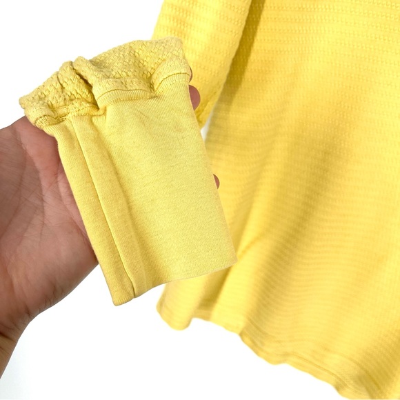Big Bud Press Womens Yellow Thermal Long Sleeve Top Made In Los Angeles Size XXS - Picture 5 of 6